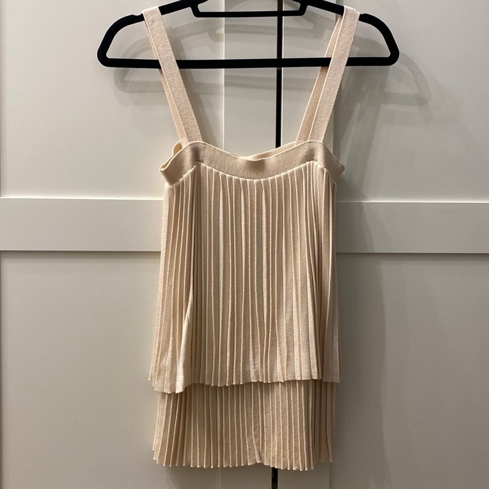 Pleated knit top